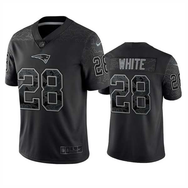 Men's New England Patriots #28 James White Black Reflective Limited Stitched Football Jersey,We sell and wholesale Men's New England Patriots #28 James White Black Reflective Limited Stitched Football Jersey on line form chian!